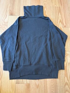 Aerie High-Neck Charcoal Gray Pullover Sweatshirt